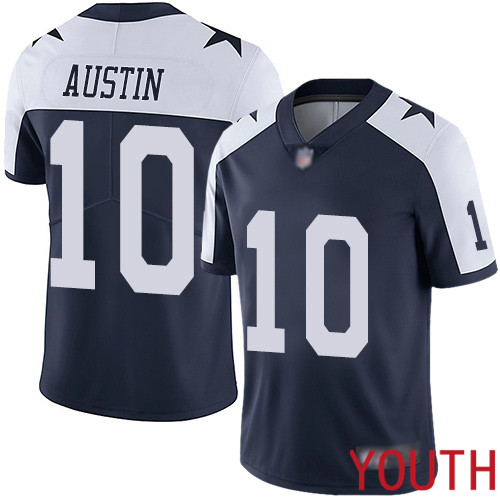 Youth Dallas Cowboys Limited Navy Blue Tavon Austin Alternate #10 Vapor Untouchable Throwback NFL Jersey->youth nfl jersey->Youth Jersey